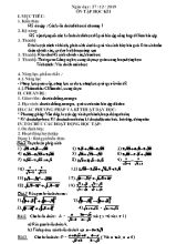 Giáo án Đại số Lớp 9 - Ôn tập học kì I - Năm học 2019-2020